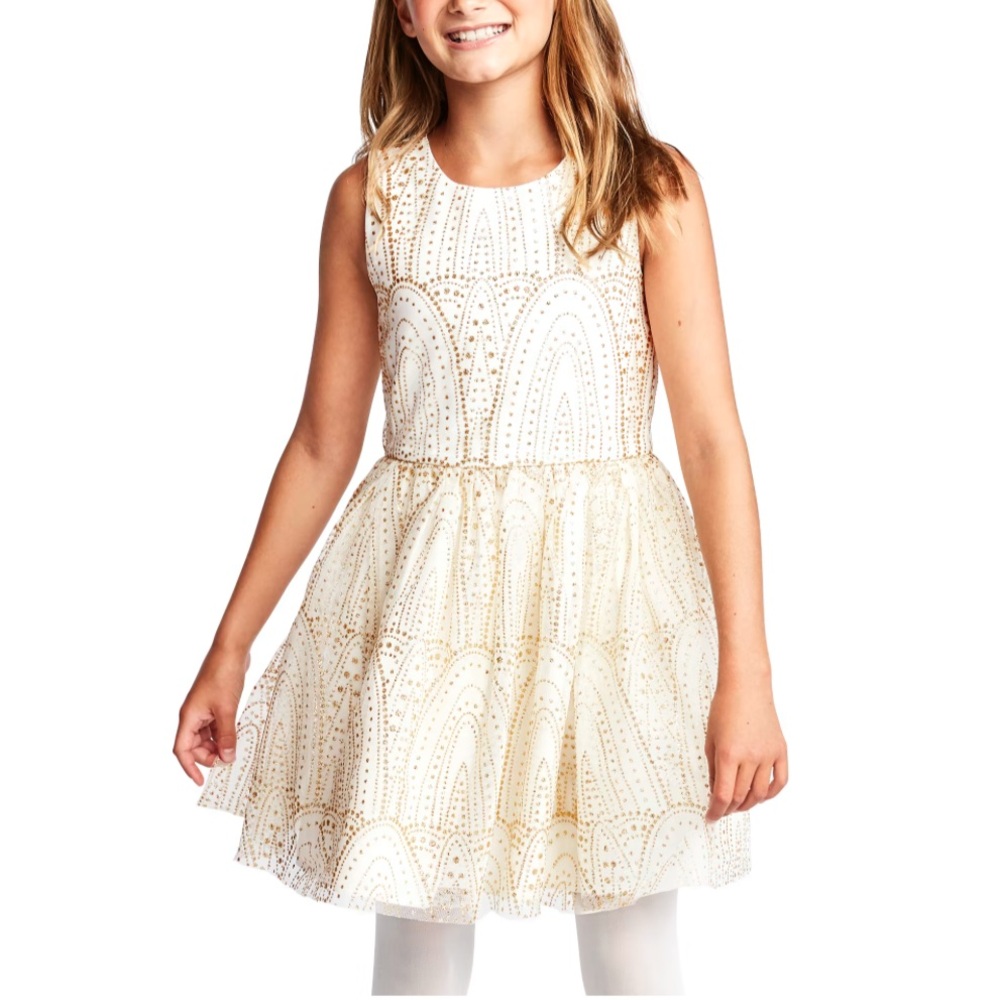 Children’s Place Girls Glitter Fit & Flare Elegant Dress, size 12, EUC
